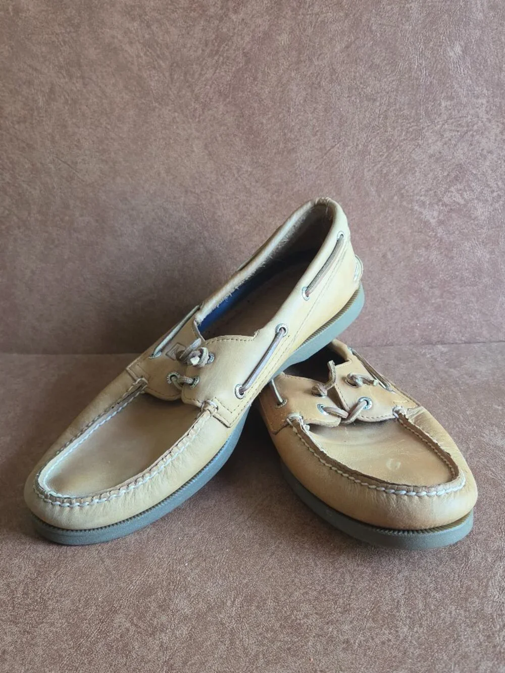 Sperry Top loader Original Tan Leather Boat Shoe-  Size US 12